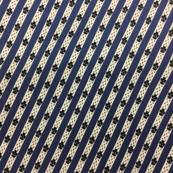 Blue White Striped Floral Pants by Ann Taylor LOFT - Picture 3 of 8